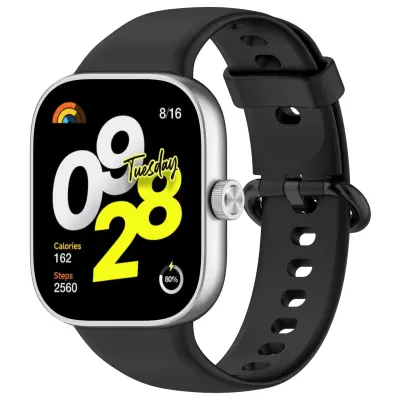 Silikonski pašček za Redmi Watch 4, Xiaomi Band 8 Pro Black