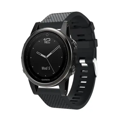 Silikonski pašček za uro za Garmin Fenix 5S Plus Black