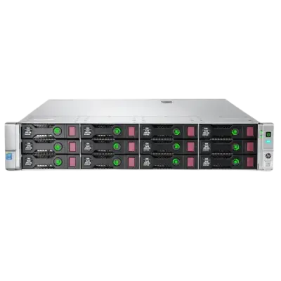 Obnovljeno - kot novo - HPE ProLiant DL380 Gen9 2x Xeon E5-2680 v3 2.5 GHz, 64 GB DDR4 RAM, P440 2GB, 12xLFF + 2x SFF, 2x napajalnik