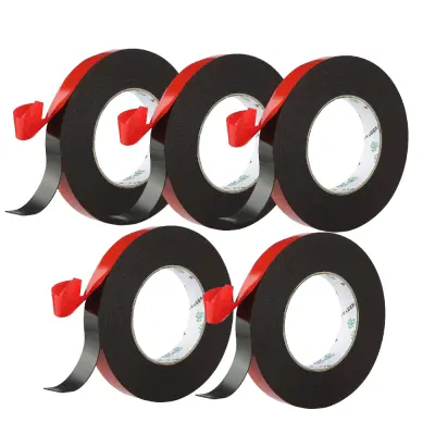 Obojestranski lepilni trak iz PE pene (5 rol) Black S