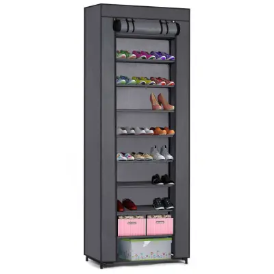 Tekstilna omara za čevlje Massido - grafit