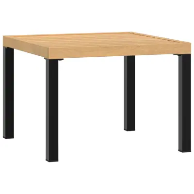 vidaXL Vrtna klubska mizica črna 55x55x39,5 cm prašno lakirano jeklo