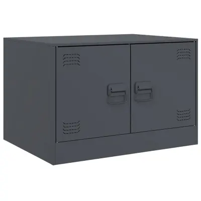 vidaXL Klubska mizica antracitna 67x50x44 cm jeklo