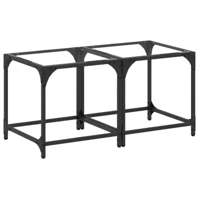 vidaXL Klubske mizice s stekleno površino 2 kosa 40x40x40 cm jeklo