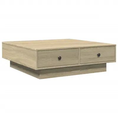vidaXL Klubska mizica sonoma hrast 90x90x28 cm iverna plošča