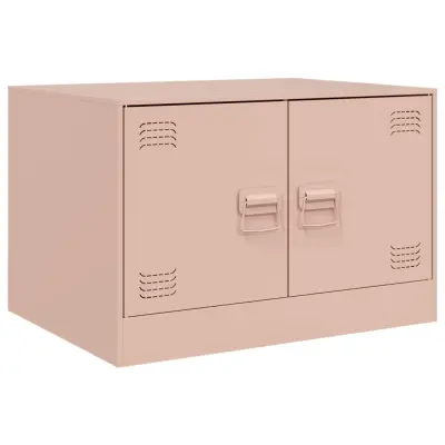 vidaXL Klubska mizica roza 67x50x44 cm jeklo