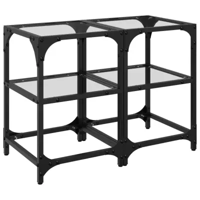 vidaXL Klubske mizice s stekleno površino 2 kosa 30x30x45 cm jeklo