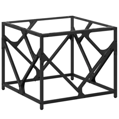 vidaXL Klubska mizica s stekleno površino 50x50x41 cm jeklo