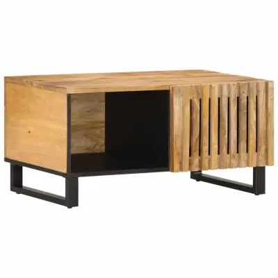 vidaXL Klubska mizica 80x51x40 cm trden robusten mangov les