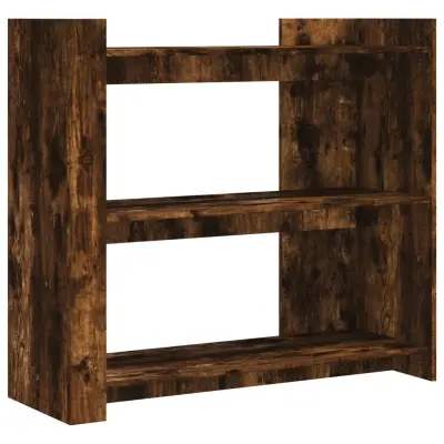 vidaXL Konzolna mizica dimljeni hrast 100x35x90 cm inženirski les