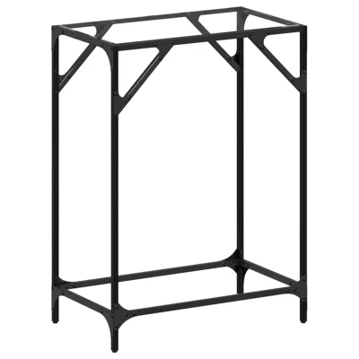 vidaXL Konzolna mizica s stekleno površino 60x35x81 cm jeklo