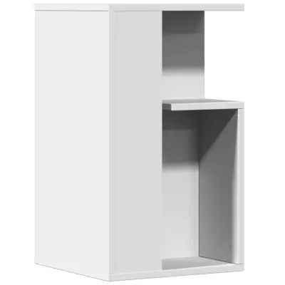 vidaXL Stranska mizica bela 35x35x60 cm inženirski les