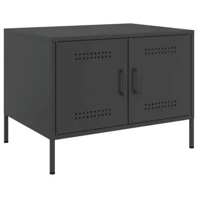 vidaXL Klubska mizica črna 68x50x50,5 cm jeklo