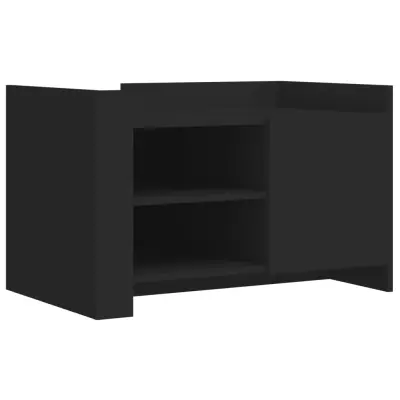 vidaXL Klubska mizica črna 80x50x50 inženirski les