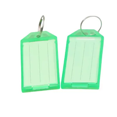Transparentne plastične oznake za ključe na preklop (50 kosov) grass color