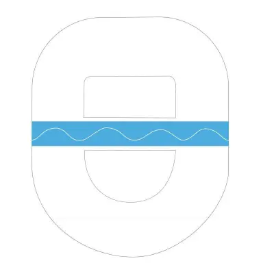 Vnaprej izrezani lepilni trakovi, odporni na znoj, za sonde detektorjev senzorjev Transparent