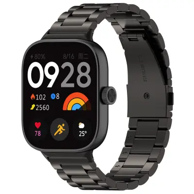 Kovinski pas za uro za Redmi Watch 4/Xiaomi Band 8 Pro Black