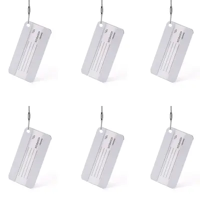 Set 6 oznak za prtljago - Luggage tags Silver