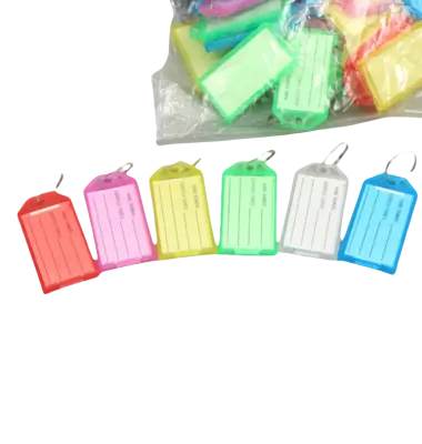 Transparentne plastične oznake za ključe na preklop (50 kosov) MultiColor