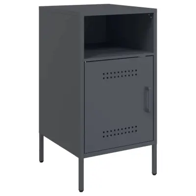 vidaXL Nočna omarica antracit 36x39x68 cm jeklo