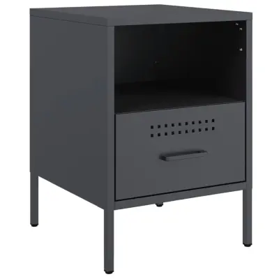 vidaXL Nočna omarica antracit 36x39x50,5 cm jeklo