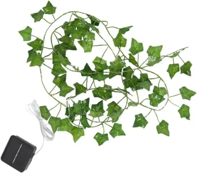 Solarne luči z umetnimi listi, LED luči za dekoracijo (5 m) | LEAFGLO