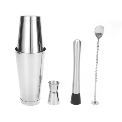 Set mešalnikov za koktajle iz nerjavečega jekla - 800+600 ml