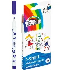 Flomastri za tekstil, set 6, 1,1 - 2 mm