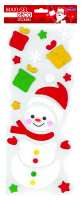 NALEPKE MAXI GEL DECO CHRISTMAS SNOWMAN