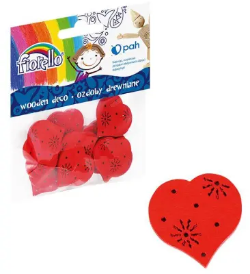 Leseni okraski srca, set 15