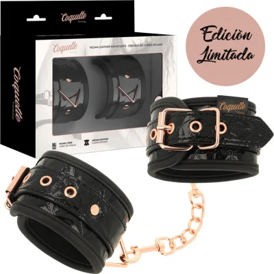 Coquette Chic Desire - črne lisice z neoprensko podlogo