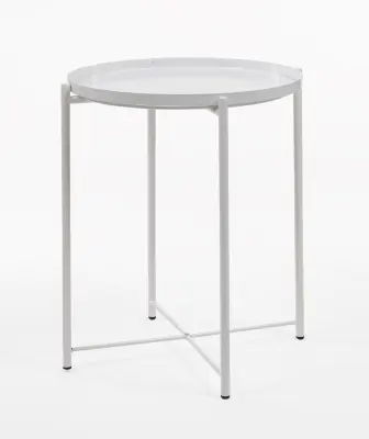 NORDIC PLOŠČA BELA POMOŽNA MIZA DIA 420*H520mm