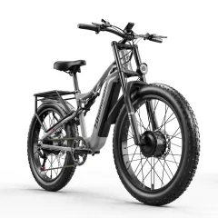 Električna kolesa SHENGMILO S600 za odrasle, 80 milj gorsko električno kolo,2*1000 W 26" debelo električno kolo z baterijo 48 V 17,5 AH