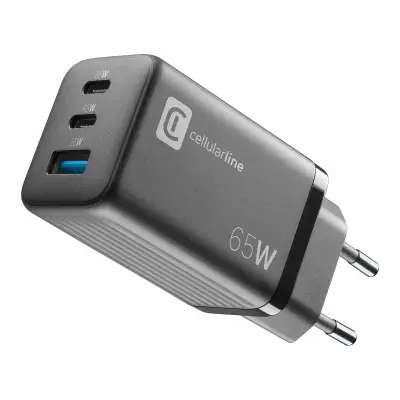 CELLULARLINE MultiPower 65W, 2X USB-C PD,1X USB polnilec