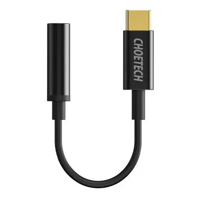 Adapter Choetech AUX003 Adapter USB-C na 3,5-milimetrski avdio priključek (črn)