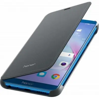 Honor, Ohišje za Honor 9 Lite z zavihkom iz mikrovlaken, ?rna