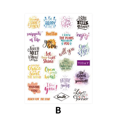 Prozorne inspirativne nalepke z rokopisnimi citati   Model 1