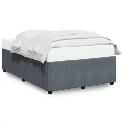 vidaXL Posteljni okvir brez vzmetnice temno siv 120x200 cm žamet