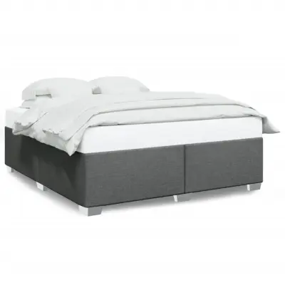 vidaXL Posteljni okvir brez vzmetnice temno siv 180x200 cm tkanina