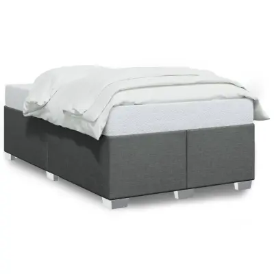 vidaXL Posteljni okvir brez vzmetnice temno siva 120x190 cm blago