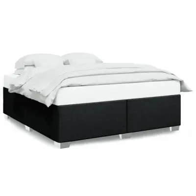 vidaXL Posteljni okvir brez vzmetnice črn 200x200 cm blago