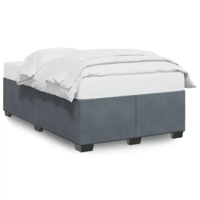 vidaXL Posteljni okvir brez vzmetnice temno siv 120x200 cm žamet