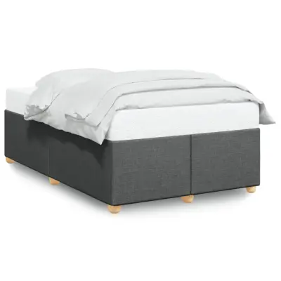 vidaXL Posteljni okvir brez vzmetnice temno siva 120x190 cm blago