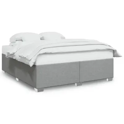vidaXL Posteljni okvir brez vzmetnice svetlo siv 200x200 cm blago
