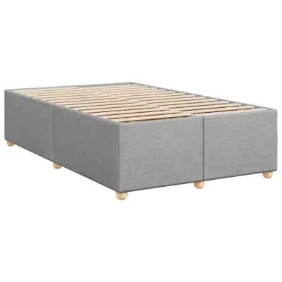 vidaXL Posteljni okvir brez vzmetnice siv 120x190 cm blago
