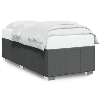 vidaXL Posteljni okvir brez vzmetnice temno siv 90x190 cm blago