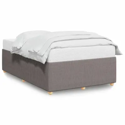 vidaXL Posteljni okvir brez vzmetnice taupe 120x190 cm blago