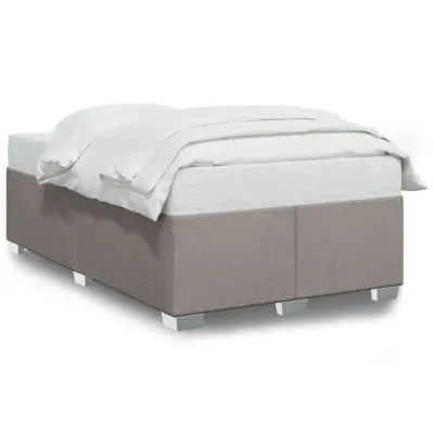 vidaXL Posteljni okvir brez vzmetnice taupe 120x200 cm blago