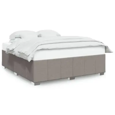 vidaXL Posteljni okvir brez vzmetnice taupe 180x200 cm blago