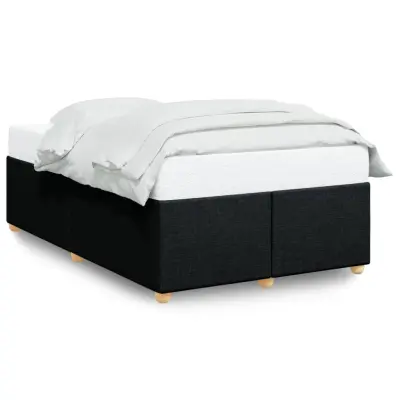 vidaXL Posteljni okvir brez vzmetnice črn 120x190 cm blago